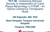 TCT 49: Underlying Stenosis Severity Is Independent of Culprit Plaque Morphology in STEMI  An Optical Coherence Tomography Study