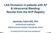 TCT 53: Left Atrial Appendage Occlusion in Patients With Atrial Fibrillation and Intracranial Bleeding  Results From the Amplatzer Cardiac Plug Registry