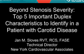Beyond Stenosis Severity: Top 5 Important Duplex Characteristics to Identify in the Patient With Carotid Disease