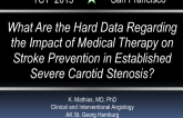 What Are the Hard Data Regarding the Impact of Medical Therapy on Stroke Prevention in Established Severe Carotid Stenosis?