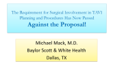 Debate 1: The Requirement for Surgical Involvement in TAVI Planning and Procedures Has Now Passed. I'm Against the Proposal!