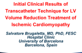 Initial Clinical Results of Transcatheter Technique for LV Volume Reduction Treatment of Ischemic Cardiomyopathy