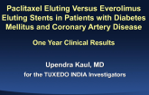 TUXEDO: A Prospective Randomized Trial of Paclitaxel-Eluting vs Everolimus-Eluting Stents in Diabetic Patients With Coronary Artery Disease