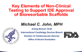 Key Elements of BRS Nonclinical Testing to Support IDE Approval