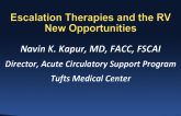 Escalation Therapies and RV Dysfunction: New Opportunities