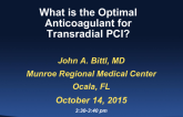 What Is the Optimal Anticoagulant for Transradial PCI?