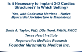 Debate: Is It Necessary to Implant 3-D Cardiac Structures? In Which Setting? Yes, With Cadaveric Matrices  Native Myocardial Architecture Is Mandatory!