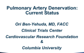 Pulmonary Denervation: Current Status