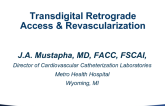 Transdigital Retrograde Access and Revascularization