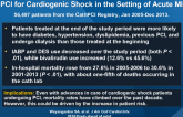 Temporal Trends and Outcomes of Pts Undergoing PCI for Cardiogenic Shock in the Setting of Acute MI