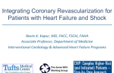 Integrating Coronary Revascularization for Patients with Heart Failure and Shock