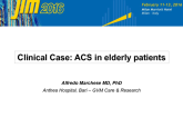 Clinical Case: ACS in elderly patients