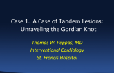 Case 1. A Case of Tandem Lesions: Unraveling the Gordian Kno