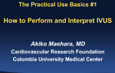 The Practical Use Basics #1: How to Perform and Interpret IVUS