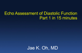 Echo Assessment of Diastolic FunctionPart 1 in 15 minutes