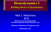 Hemodynamics I Building Blocks of Quantitation