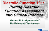 Diastolic Function 101: Putting Diastolic Function Assessment into Clinical Practice