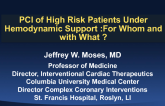 PCI of High Risk Patients Under Hemodynamic Support: For Whom and with What?
