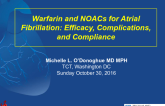 Warfarin and NOACS for Atrial Fibrillation: Efficacy, Complications, and Compliance