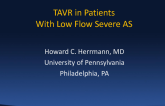 Low-Flow Aortic Stenosis: Clinical Outcomes After TAVR