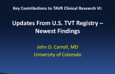 Key Contributions to TAVR Clinical Research V: Updates From U.S. TVT Registry – Newest Findings