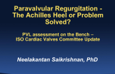 Paravalvular Regurgitation - The Achilles Hell or Problem Solved: Better Assessment of PVL on the Bench - Recommendations by the ISO Cardiac Valves Committee