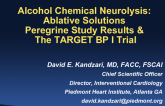 Alcohol Chemical Neurolysis (Ablative Solutions): Peregrine Results and the Sham-controlled TARGET BP I Trial