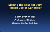 Debate: Making the Case for Very Limited Use of Cangrelor!