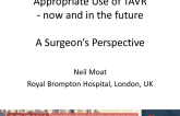 Appropriate Use of TAVR Now and in the Future: A Surgeons Perspective