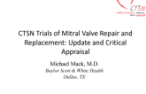 CTSN Trials of Mitral Valve Repair and Replacement: Update and Critical Appraisal