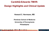 CardiAQ: Design Highlights and Clinical Update