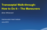 Transseptal Walk-through: How to Do It  The Maneuvers