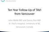 Ten-year Follow-Up of TAVI From Vancouver