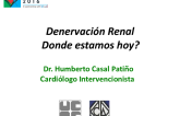 Denervación Renal - Donde estamos hoy?