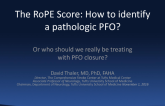 The RoPE Score: How to select pathologic PFO?