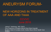 New Horizons In Treatment Of AAA and TAAA