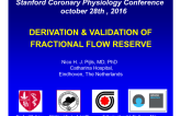 Derivation & Validation Of Fractional Flow Reserve