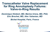 Transcatheter Valve Replacement for Ring Annuloplasty Failures: Valve-in-Ring Results