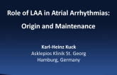 Role of LAA in Atrial Arrhythmias: Origin and Maintenance