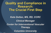 Quality and Compliance in Research: The Crucial First Step