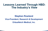 Lessons Learned Through HBD: The Industry's View