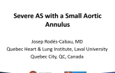 Severe AS With a Small Aortic Annulus