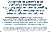 TCT 13: Outcomes of Chronic Total Occlusion Percutaneous Coronary Intervention According to Dissection/Reentry vs Wire Escalation Techniques
