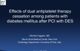 TCT 66: Effects of Dual Antiplatelet Therapy Cessation Among Patients With Diabetes Mellitus After PCI With DES