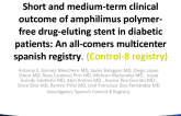 TCT 72: Short and Medium-term Clinical Outcome of Amphilimus Polymer-Free Drug-Eluting Stent in Diabetic Patients: An All-Comers Multicenter Spanish Registry (Control-8 Registry)