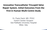 TCT 88: Innovative Transcatheter Tricuspid Valve Repair System. Initial Outcomes From the First in Human Multi-Centre Study