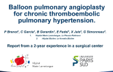 TCT 89: Balloon Pulmonary Angioplasty for Chronic Thromboembolic Hypertension: Report of a Two-Year Experience in a Surgical Center