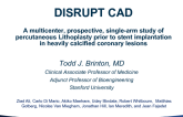 DISRUPT CAD: A multicenter, prospective, single-arm study of percutaneous lithoplasty prior to stent implantation in heavily calcified coronary lesions