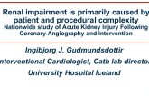 TCT 375: Renal Impairment is Primarily Caused by Patient and Procedural Complexity – Nationwide Study of Acute Kidney Injury Following Coronary Angiography and Intervention
