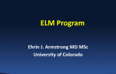 ELM Professional Development Presentation and Discussion